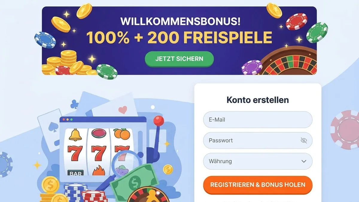 Registrierung mit Bonus